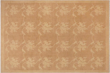 handmade Transitional Kafkaz Chobi Ziegler Lt. Brown Beige Hand Knotted RECTANGLE 100% WOOL area rug 9 x 11